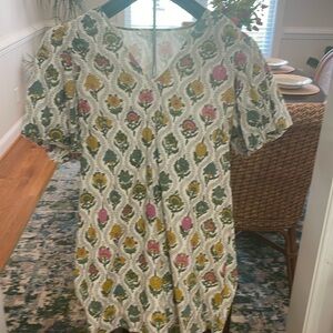 Anna Cate Harper Puff Sleeve Dress. Women’s Large. Floral. 100% cotton. NWT